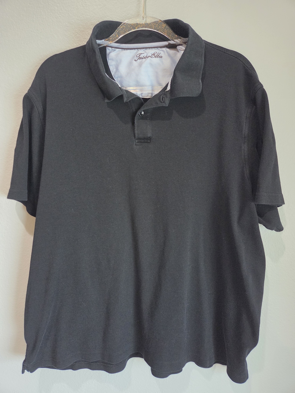 Men's Tasso Elba Black Polo Shirt Size XXL